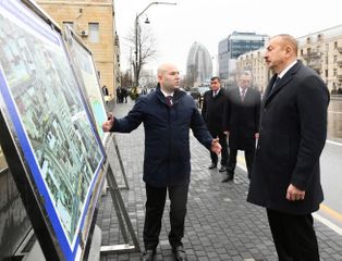 President Ilham Aliyev visited newly-built park where statue of Shah Ismail Khatai relocated - UPDATED