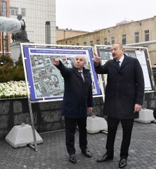 President Ilham Aliyev visited newly-built park where statue of Shah Ismail Khatai relocated - UPDATED