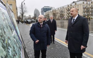 President Ilham Aliyev visited newly-built park where statue of Shah Ismail Khatai relocated - UPDATED
