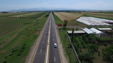 President Ilham Aliyev inaugurates highway in Goranboy district