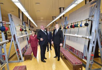 President Ilham Aliyev visited Goranboy branch of “Azerkhalcha” OJSC