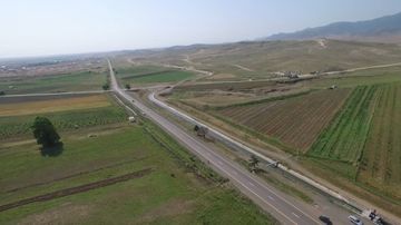 President Ilham Aliyev attended opening of newly renovated highway in Shamkir
