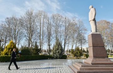 President Ilham Aliyev arrived in Gazakh district for visit