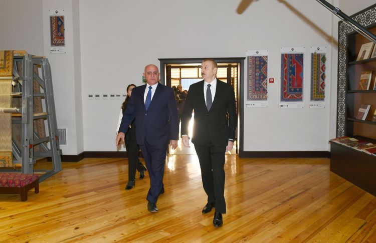 President Ilham Aliyev visited Gazakh branch of “Azerkhalcha” OJSC