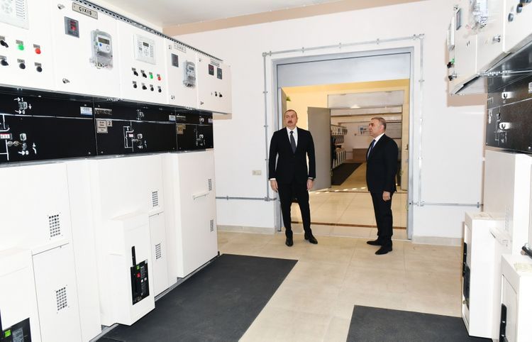 President Ilham Aliyev attended opening of newly renovated Aghstafa electical substation 
