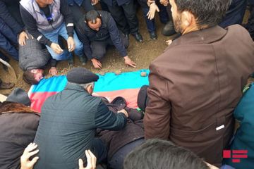 Azerbaijani serviceman martyred as a result of Armenian provocation laid to rest  - UPDATED