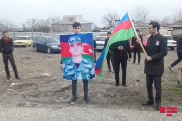 Azerbaijan’s martyred military serviceman laid to rest in Barda region - PHOTO
