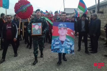 Azerbaijan’s martyred military serviceman laid to rest in Barda region - PHOTO