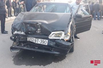 3 people injured in traffic accident in Azerbaijan’s Mingechevir - PHOTO