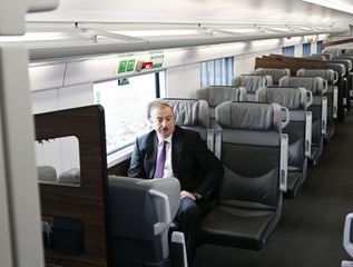 President Ilham Aliyev inaugurated Pirshaghi-Goradil-Novkhani-Sumgayit section of Absheron circular railway after renovation - UPDATED