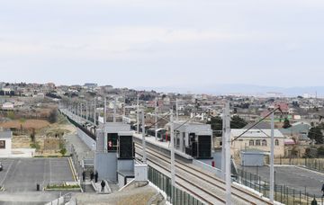 President Ilham Aliyev inaugurated Pirshaghi-Goradil-Novkhani-Sumgayit section of Absheron circular railway after renovation - UPDATED