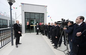 President Ilham Aliyev inaugurated Pirshaghi-Goradil-Novkhani-Sumgayit section of Absheron circular railway after renovation - UPDATED