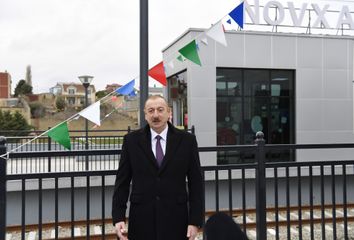 President Ilham Aliyev inaugurated Pirshaghi-Goradil-Novkhani-Sumgayit section of Absheron circular railway after renovation - UPDATED