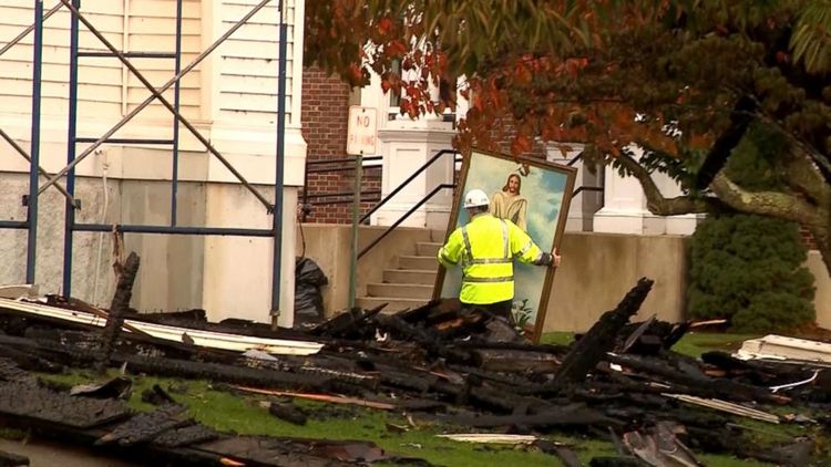 Fire destroys Christ Church home