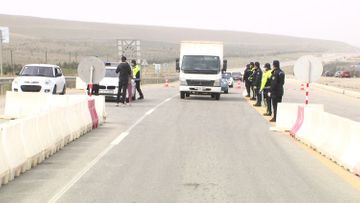 Police set posts on the auxiliary roads leading to Baku, Suymgait and Absheron - PHOTO