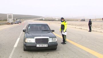 Police set posts on the auxiliary roads leading to Baku, Suymgait and Absheron - PHOTO