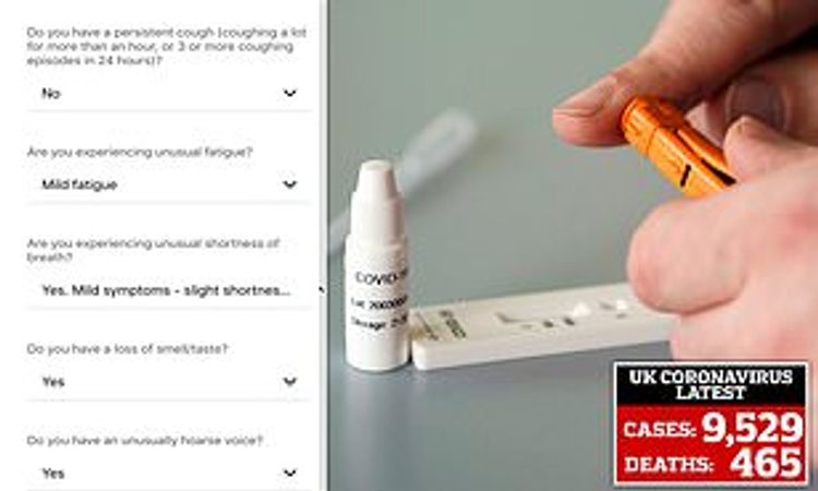 Coronavirus symptom tracker claims up to 6.6 MILLION people in Britain may already have the life-threatening infection