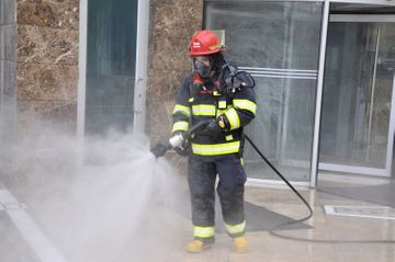 The Ministry of Emergency Situations is disinfecting various areas of Baku