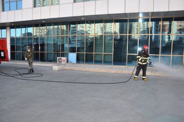 The Ministry of Emergency Situations is disinfecting various areas of Baku