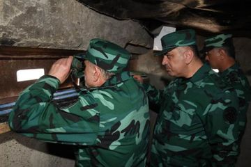 Maharram Aliyev and Elchin Guliyev visited military unit on the border with Armenia