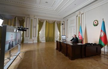 President Ilham Aliyev received Prosecutor General Kamran Aliyev in a videoconference format