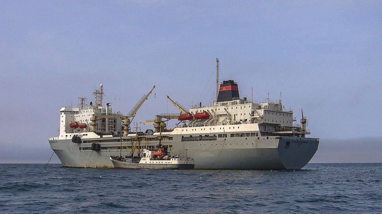 Two men injured after gas bottle explosion at Russia’s largest floating factory