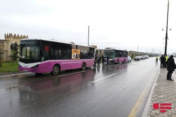 Collision of two buses in Azerbaijan's Sumgait leaves 14 injured - VIDEO - UPDATED