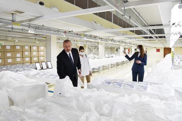 Medical mask factory and protective overalls production facility opened in Sumgayit 