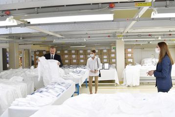 Medical mask factory and protective overalls production facility opened in Sumgayit 