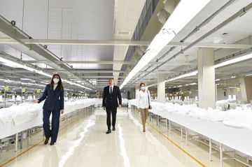 Medical mask factory and protective overalls production facility opened in Sumgayit 