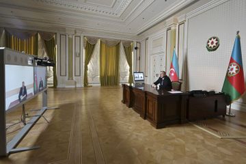 President Ilham Aliyev received Azar Gojayev in a video format on his appointment as head of Kalbajar District Executive Authority