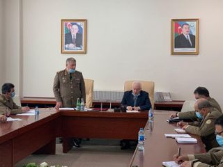 Azerbaijani MES holds operational meeting dedicated to the extinguishing of fire in EuroHome Building Materials Market