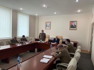 Azerbaijani MES holds operational meeting dedicated to the extinguishing of fire in EuroHome Building Materials Market