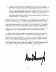 Trump gives WHO 30 days for "improvements", threatens permanent funding freeze, end of US membership