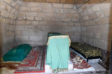 President Ilham Aliyev viewed work done as part of renovation of Pirsaat Baba shrine in Shamakhi