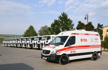 President Ilham Aliyev viewed transport vehicles and special machinery allocated to Shamakhi district