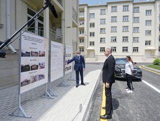 President Ilham Aliyev viewed conditions created at multi-apartment buildings constructed in Shamakhi