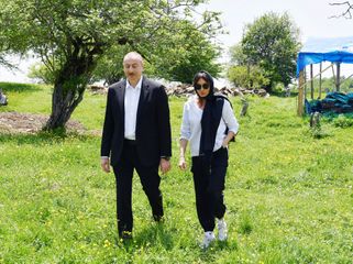 President Ilham Aliyev viewed restoration and conservation works at Pir Omar Sultan shrine in Shamakhi