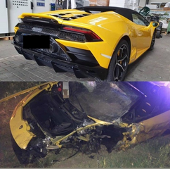  PSG's goalkeeper Bulka wrecks £200,000 Lamborghini in huge crash