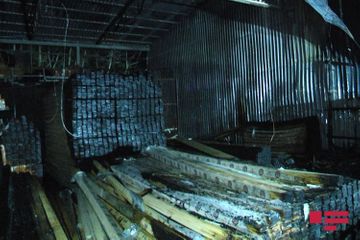 Fire at wood materials market in Baku extinguished - UPDATED - PHOTO