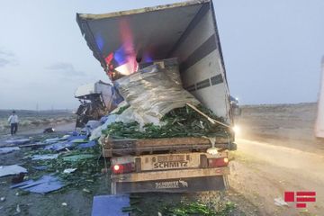 Two trucks collide in Azerbaijan’s Sumgait, fatal casualties reported - PHOTO