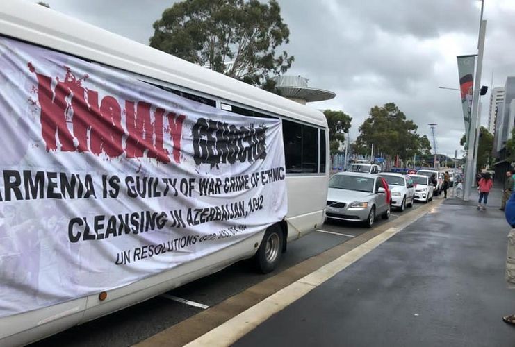 Armenians attempted to put obstacle to protest rally held by Azerbaijanis in Sydney - PHOTO
