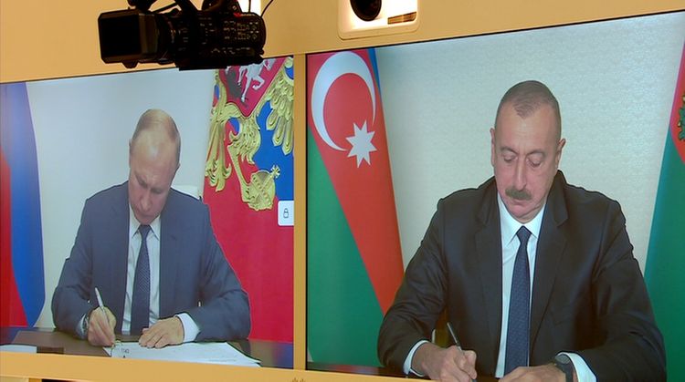 Azerbaijani President Ilham Aliyev, Russian President Vladimir Putin met in a videoconference format - UPDATED
