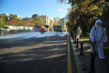 Baku streets disinfected for the next time  - PHOTO