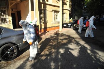 Baku streets disinfected for the next time  - PHOTO