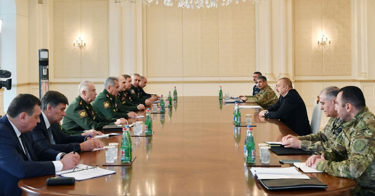 President Ilham Aliyev  receives delegation led by the Russian Defense Minister - UPDATED