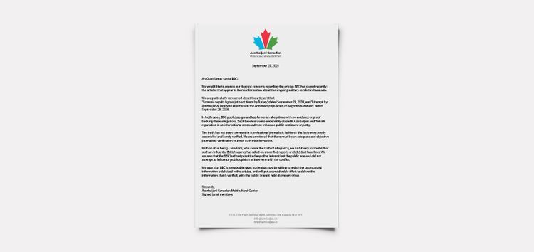 Azerbaijanis in Canada protested against BBC