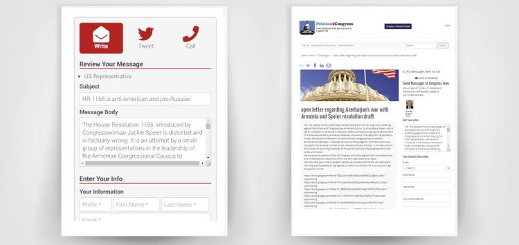 Our compatriots call on to prevent Armenian lobby’s provocation against Azerbaijan at US Congress
