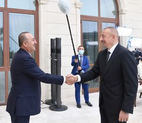 President Ilham Aliyev received delegation led by Turkish Foreign Minister - UPDATED