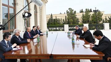President Ilham Aliyev received delegation led by Turkish Foreign Minister - UPDATED
